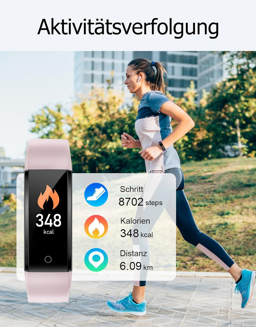 GRV Schrittzähler Uhr Ohne Bluetooth/App/Handy für Damen und Heren,Kinder Fitness Tracker Fitnessuhr