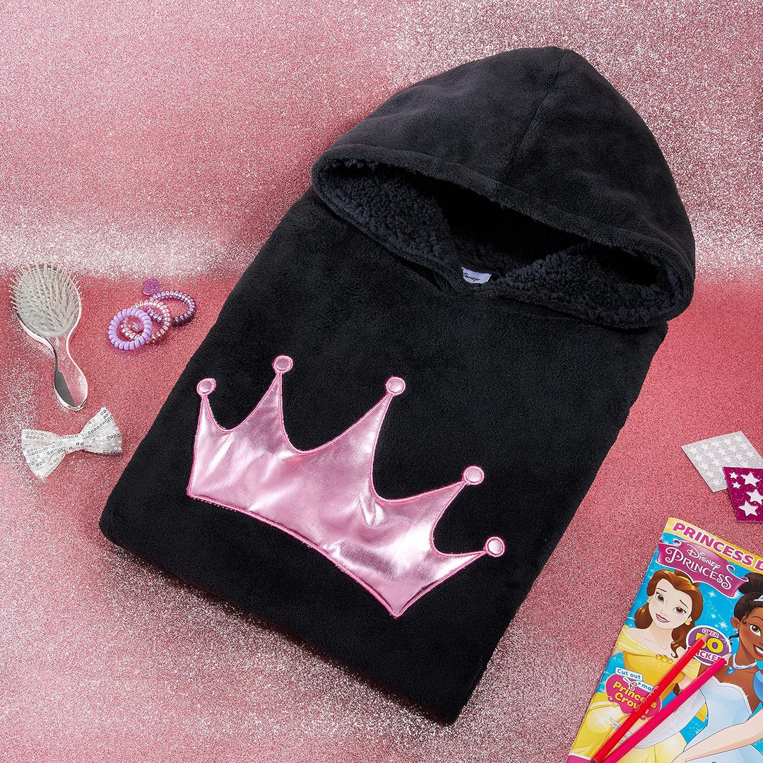 Disney Stitch Kapuzenpullover Mädchen, Übergrosse Hoodie Decke Kinder mit Sherpa-Kapuze und Kängurut
