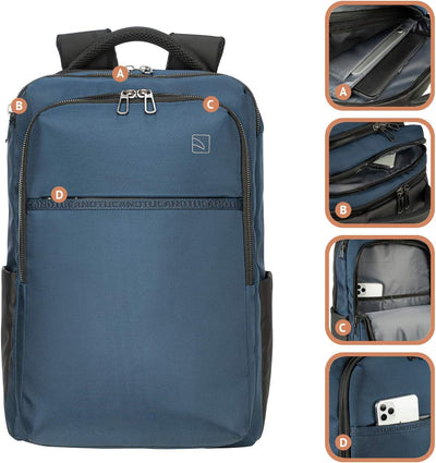 Tucano Martem Computerrucksack, kompatibel mit MacBook PRO 16 '' 15,6 Zoll Laptop, geräumiges, zeitg