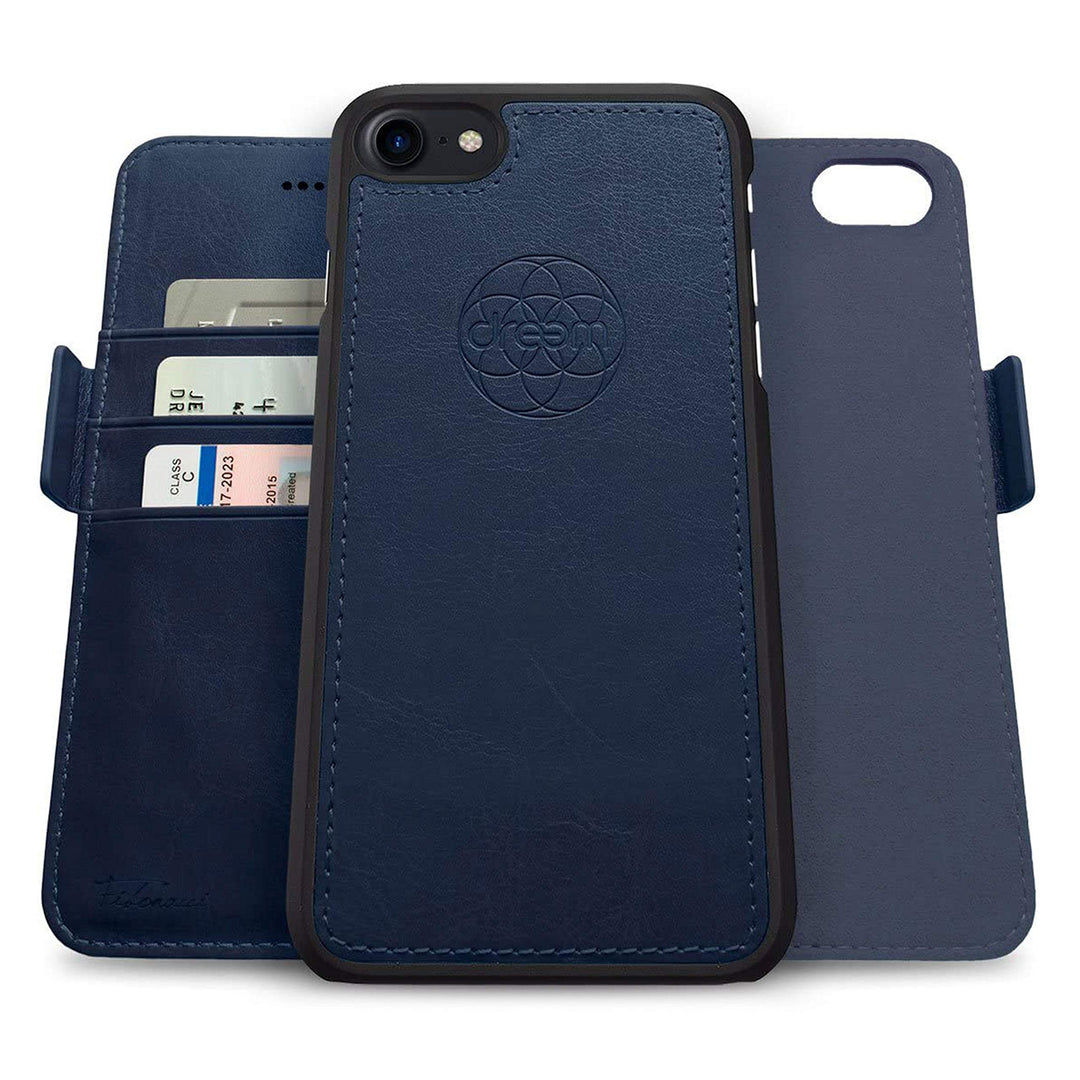 Dreem Fibonacci 2in1 Handyhülle Flipcase für iPhone SE 3 (2022), SE 2, & 8/7 | Magnetisches iPhone C