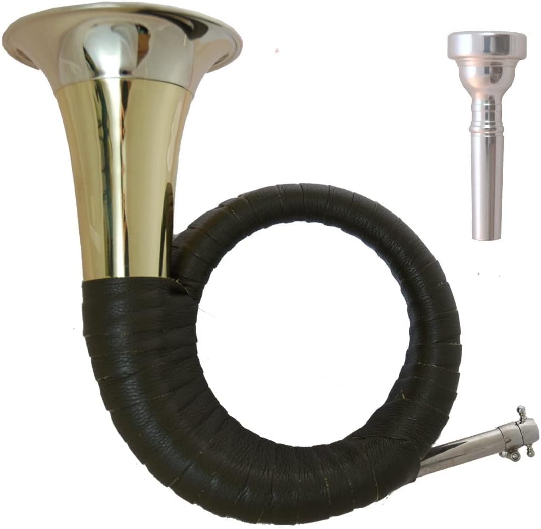 Tuyama® TJG-202 Classic - Jagdhorn Fürst-Pless-Horn in B Posthorn Horn + Halali Jagdhornschule (Star