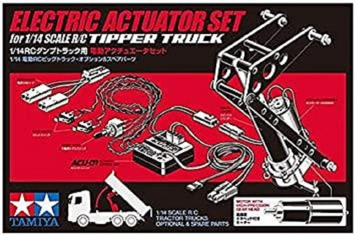 TAMIYA 300056545 Lastwagen 1:14 ACU-01 Antriebs-Set Hinterkipper, grau, ys/m