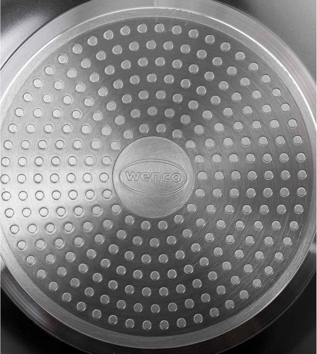 Wenco Wok-Pfanne, Ø 28 cm, Induktionsgeeignet, Aluminium mit PFOA-freier Antihaftbeschichtung, Schwa