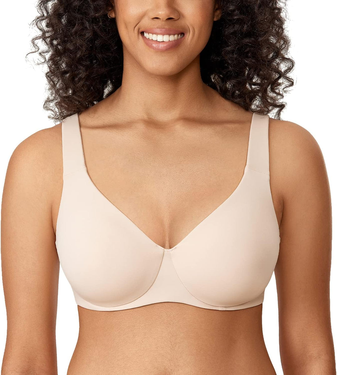 AISILIN Damen Minimizer BH Mit Bügel Grosse Grössen Ohne Polster Vollschalen 90E Beige, 90E Beige