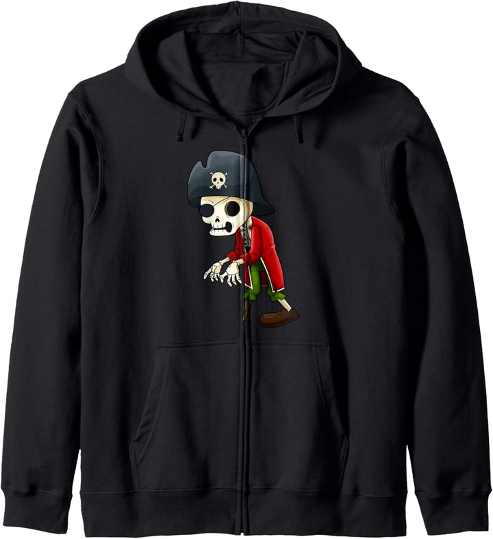Pirate Skeleton Funny Halloween Boys Girls Kids Monster Kapuzenjacke