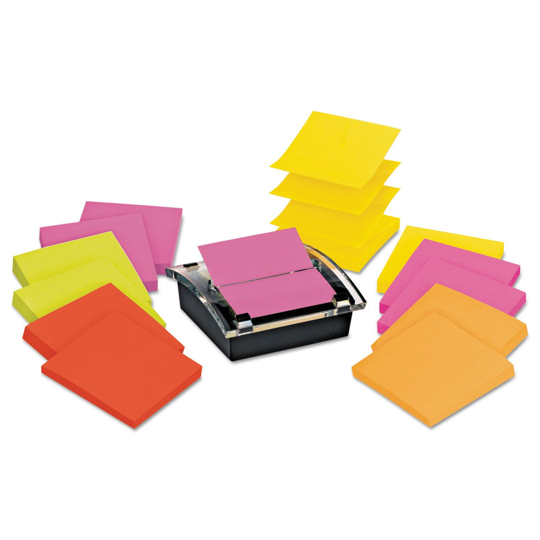 Post-It Ds330ssva Pop-Up Dispenser Value Pack, 3 X 3, Black/Clear