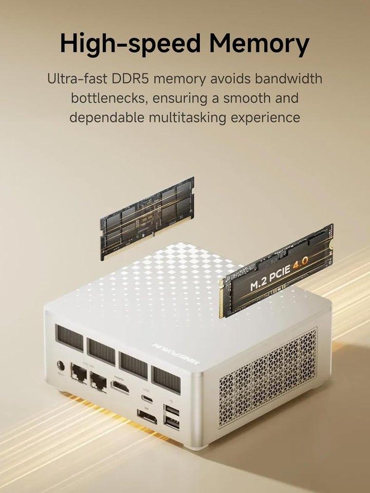 MINIS FORUM M1 Plus Mini PC, Intel Core i5-12600H Prozessor (12 Kerne/16 Threads, bis zu 4,5 GHz), 1