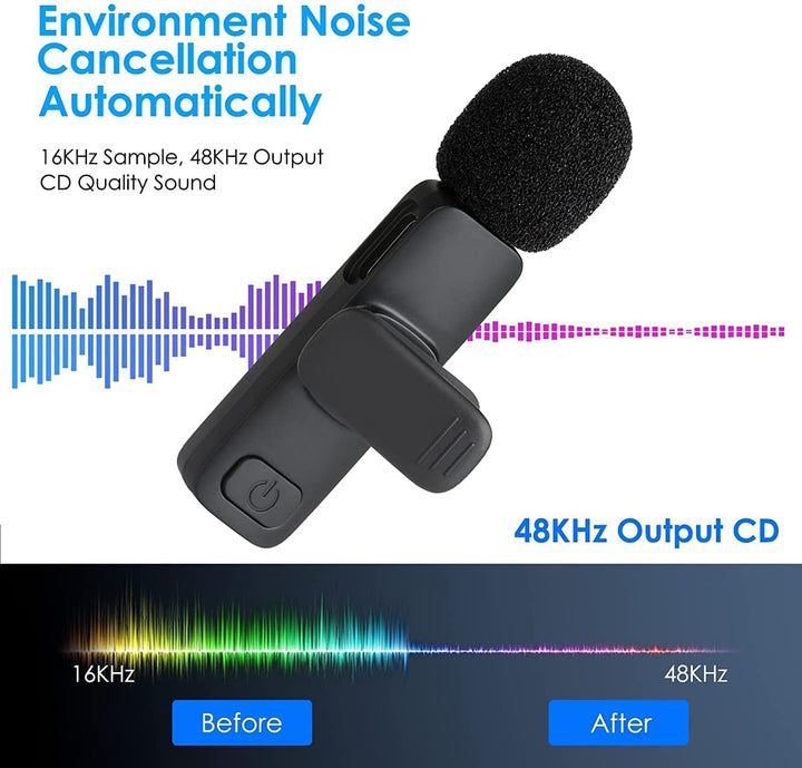 YOOUS Mikrofon, Lavalier Mikrofon für iOS/Android, Mini Microphone Plug & Play, Lavalier Mikrofon Wi