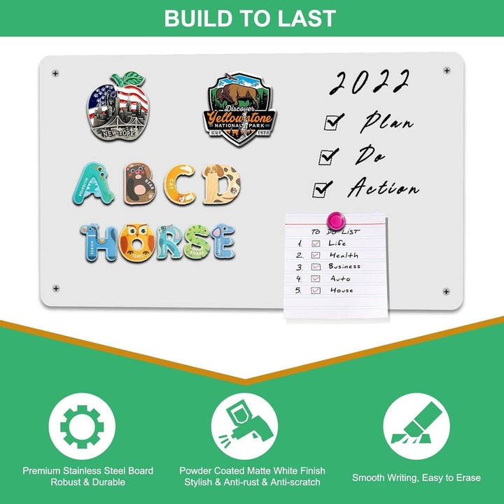 Raweao Magnettafel Magnetboard, Magnetische Metalltafel Wandtafeln, Magnetische Kreidetafel, 30x45x0