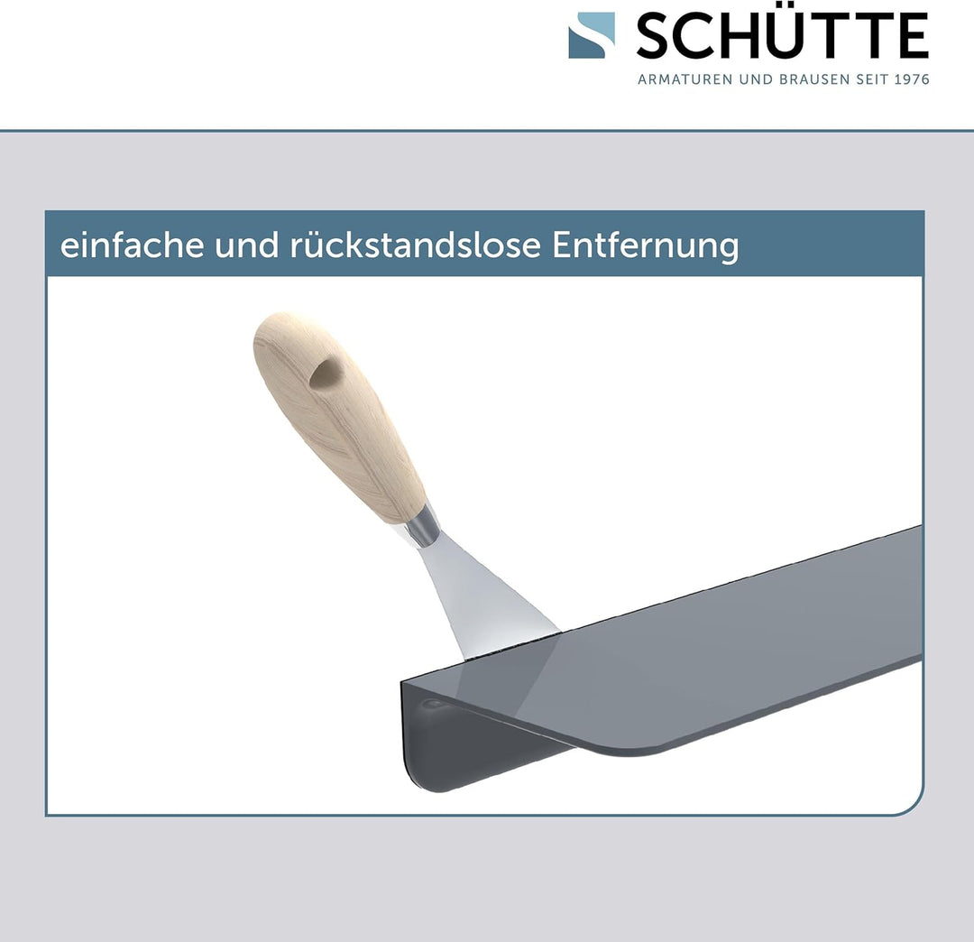 SCHÜTTE 10501 Duschablage selbstklebend Duschregal ohne Bohren Badregal Anthrazit Badablage zum Kleb