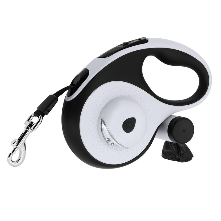 Hundeleine,einziehbare Hundeleine,einziehbare Hundeleine mit Kotbeutelhalter,robuste Haustierleine,l
