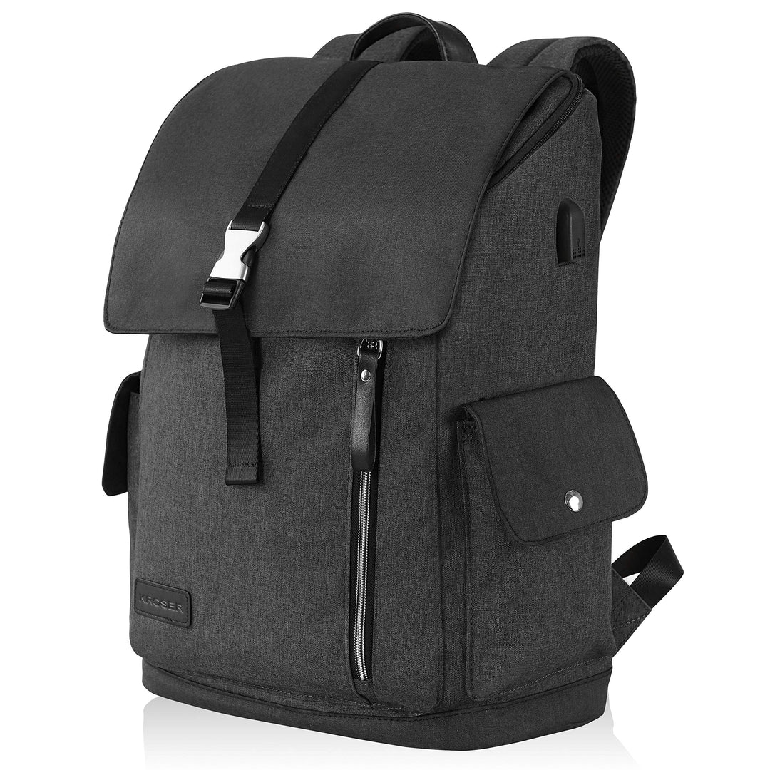 KROSER Laptop Rucksack 17,3 Zoll Damen Herren Schultasche Tagesrucksack Wasserabweisend Grosse Gepäc