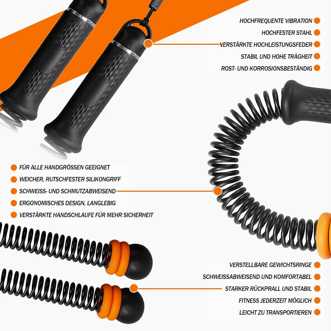 2026 Verstellbares Ropeless Battle Rope, Battle Rope Ohne Seil mit Tragetasche & Übungsanleitung, Ge