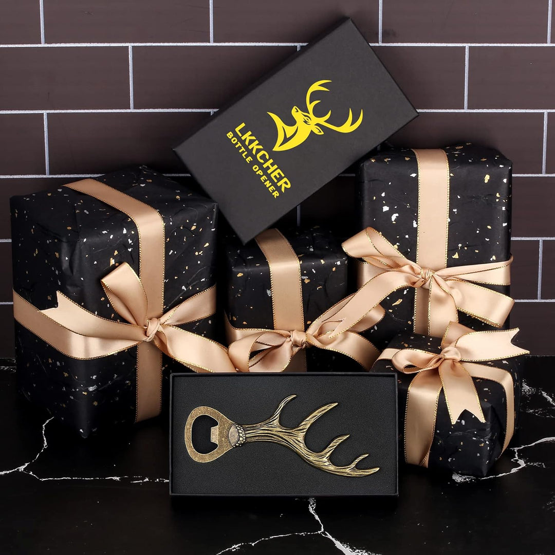 LKKCHER Hirschgeweih Geschenke, Geburtstagsgeschenk für Frauen Männer, Bierflaschenöffner, Weihnacht