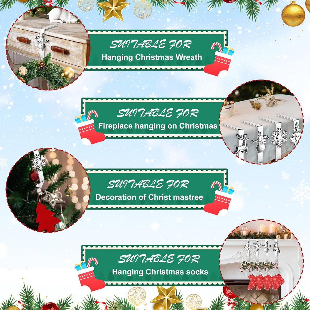 Molinter - 4 Stück Weihnachtsstrumpfhalter