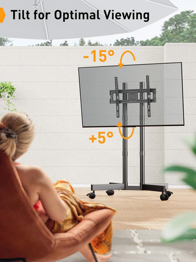 PERLEGEAR TV Ständer Rollbar für 32-70 Zoll Plasma/LCD/LED Fernseher, TV Standfuss Höhenverstellbar