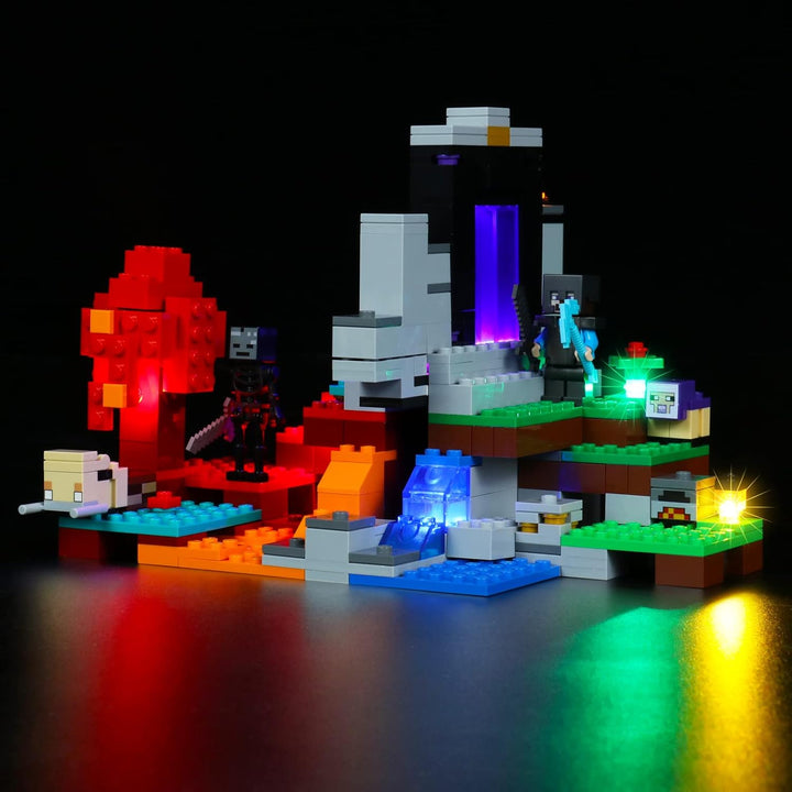Led Licht Set für Lego 21172 Minecraft Das zerstörte Portal Minecraft Spielzeug Set (Kein Lego-Model