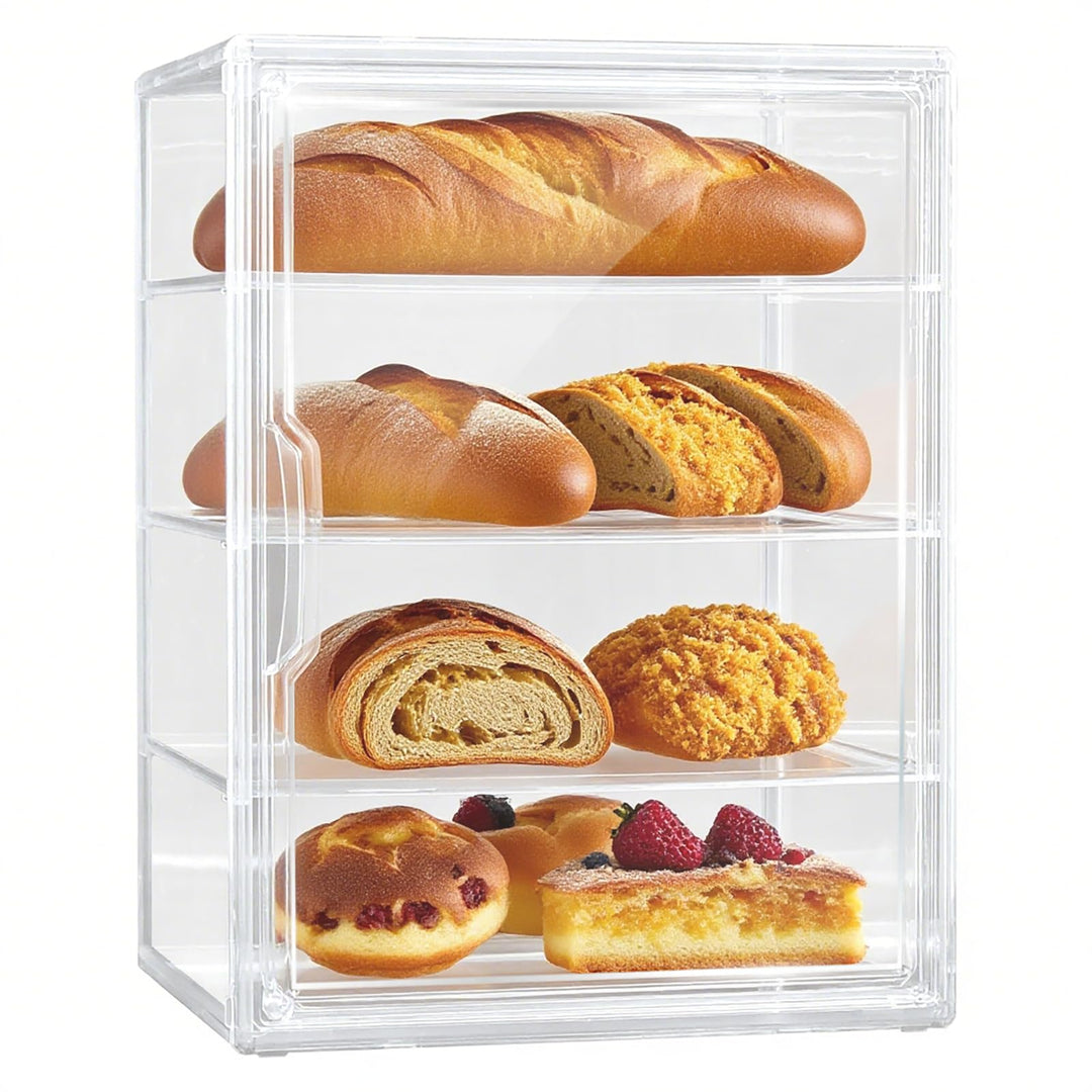 Gute Brotkasten Gross Transparente Brotbox - 4 Schichten Einstellbar Brotaufbewahrungsbox Acrylbox m