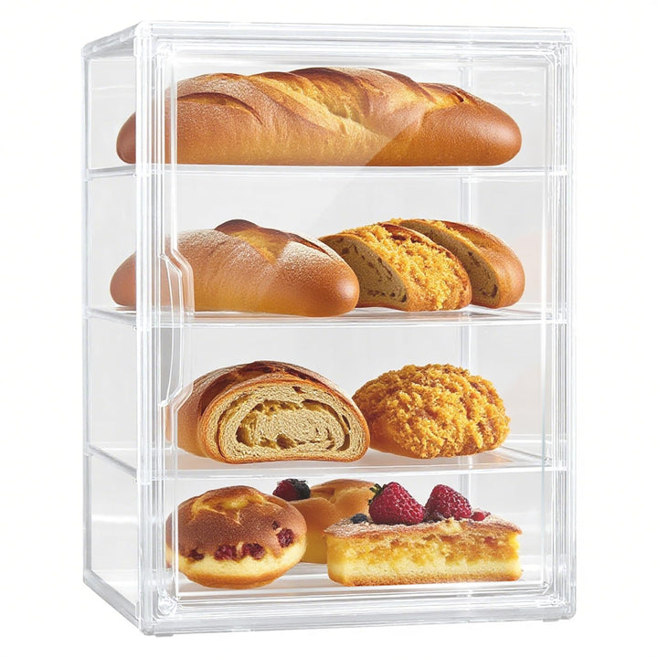 Gute Brotkasten Gross Transparente Brotbox - 4 Schichten Einstellbar Brotaufbewahrungsbox Acrylbox m