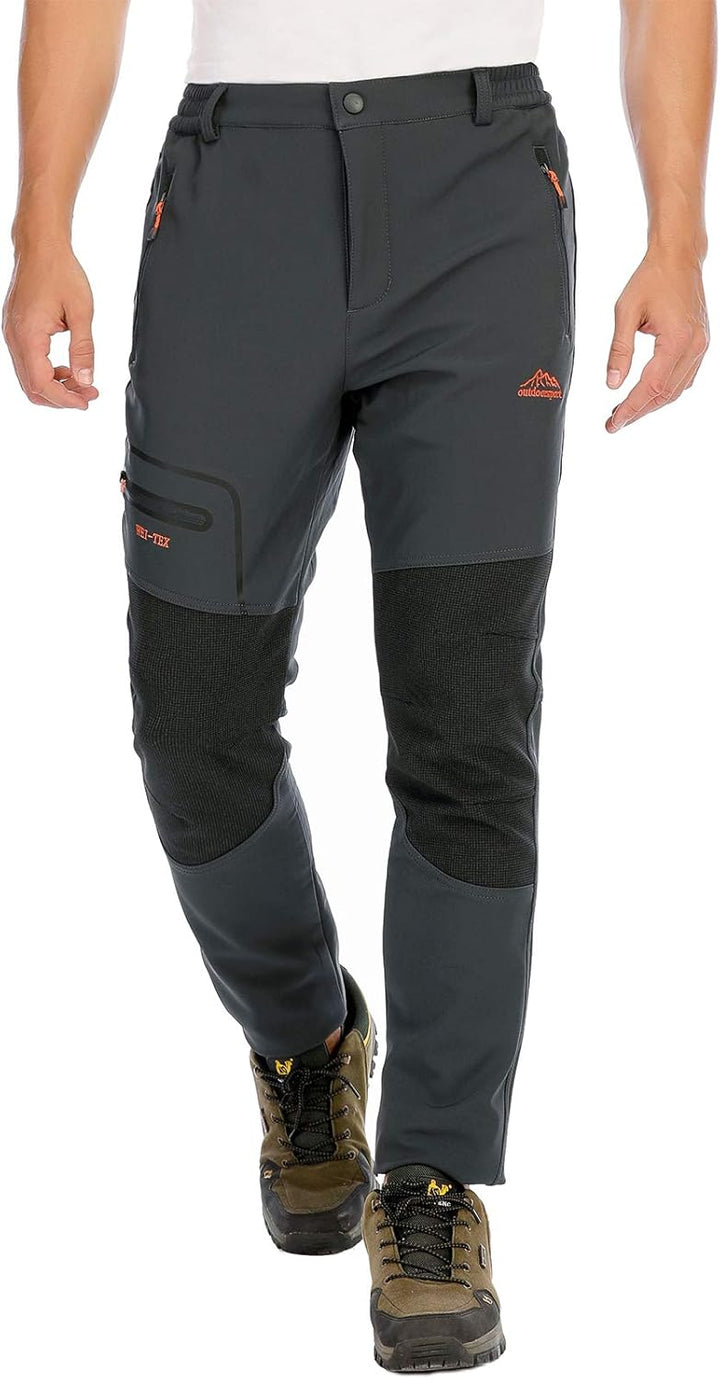 DAFENP Herren Wanderhose Skihose Wasserdicht Softshellhose Winddicht Winter Outdoorhose Snowboardhos