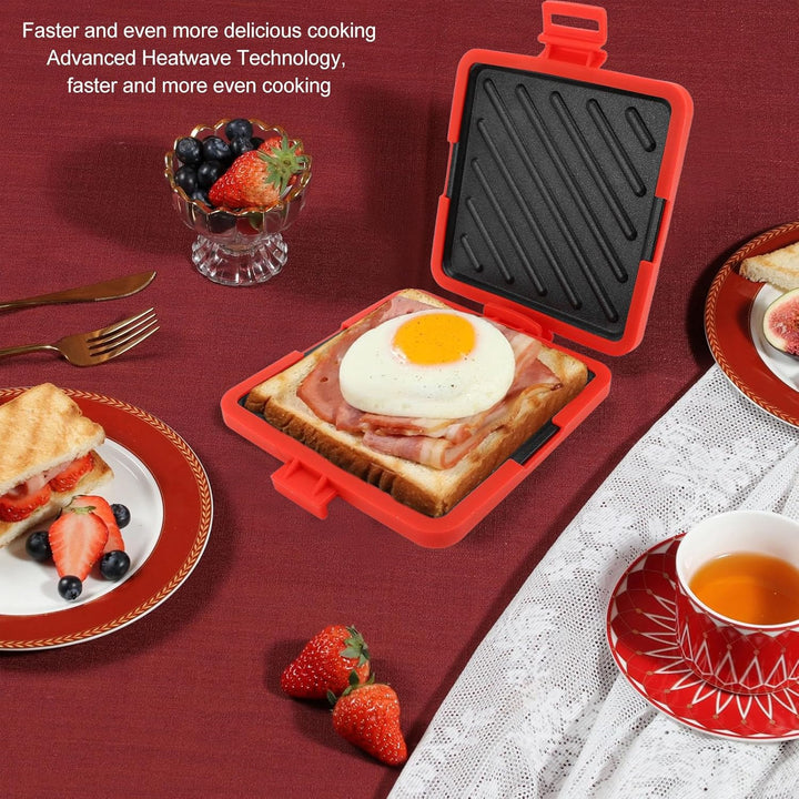 Mikrowellen Toastie Sandwich Maker, Panini Press Sandwich Maker, Antihaftbeschichtetes Mikrowellen G