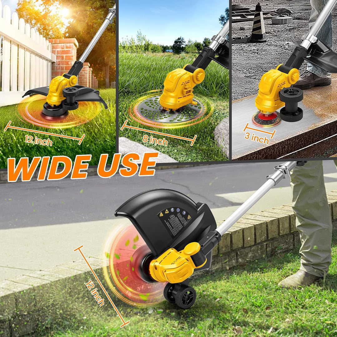 Akku Rasentrimmer kompatibel mit Dewalt 20V MAX Akku, 5-in-1 Bürstenloser Elektrischer Rasentrimmer,