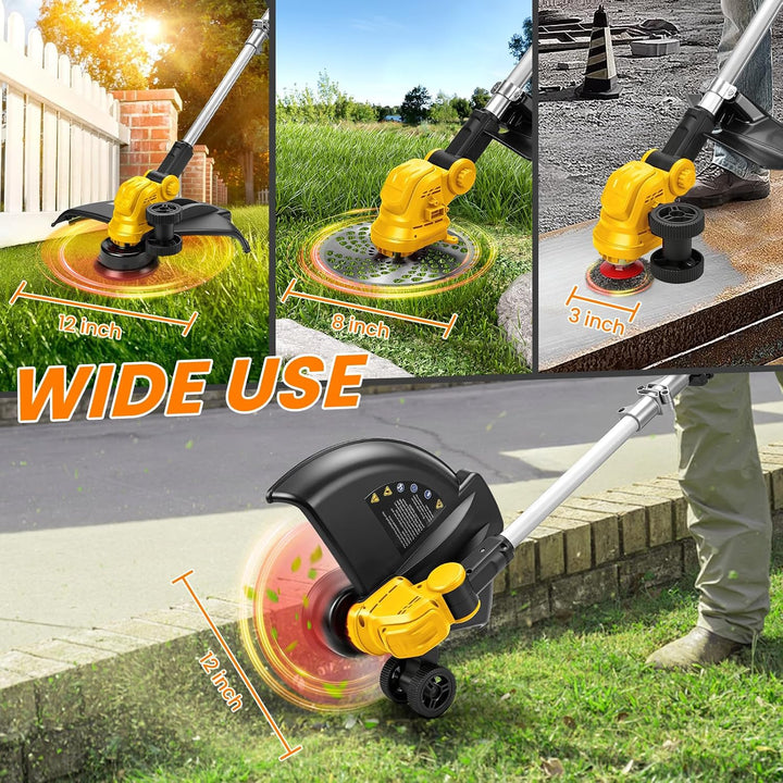 Akku Rasentrimmer kompatibel mit Dewalt 20V MAX Akku, 5-in-1 Bürstenloser Elektrischer Rasentrimmer,