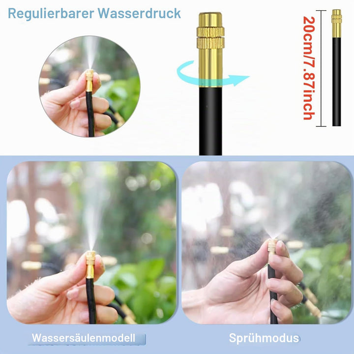 HUAZIZ 20m Pneumatik Schlauch Kit 8mm, bewässerungssystem, 360° biegbares Tropfbewässerungsset, 10St