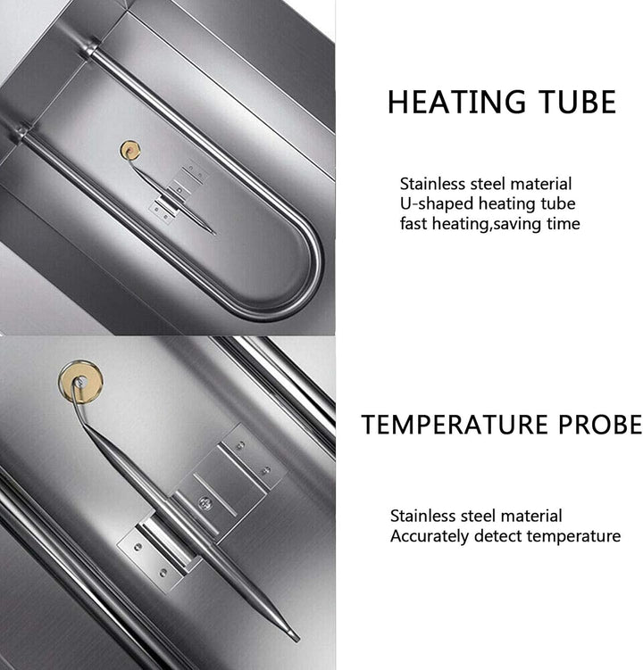 Elektrischer Wasserbad, für Schokolade, Wasserbad, Edelstahl, Kapazität 6 l, 2 Tanks, für den gewerb