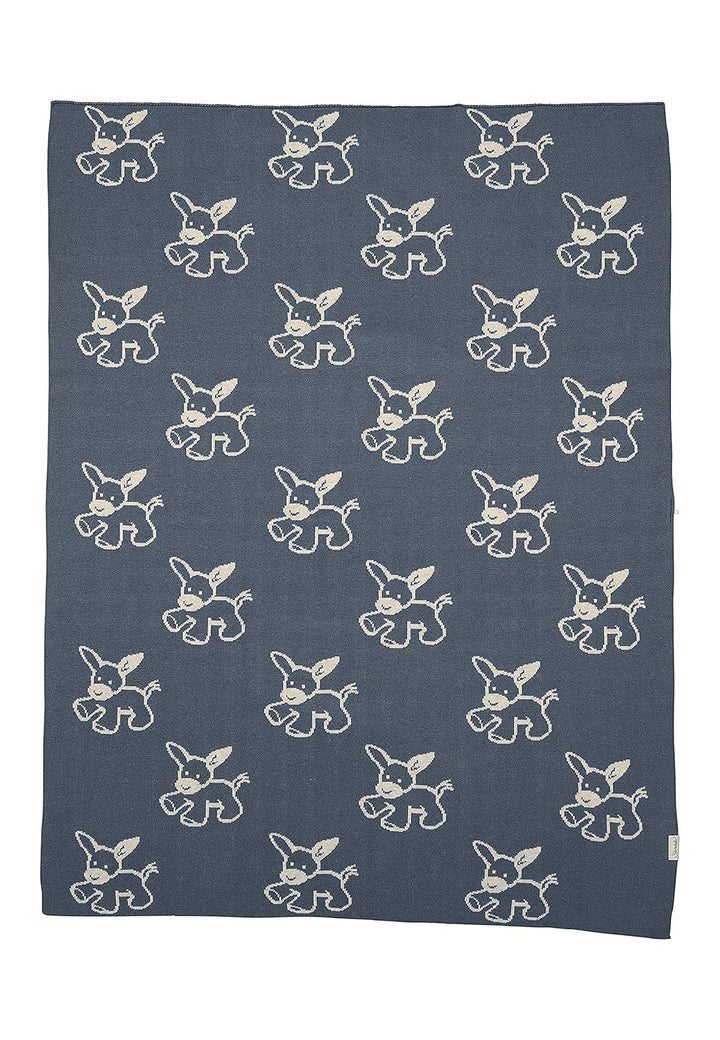 Sterntaler GOTS Strick-Schmusedecke Emmi Graublau One Size, Graublau One Size