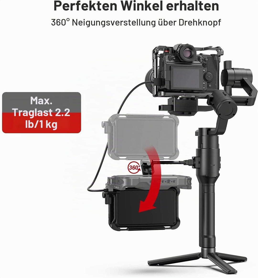 SMALLRIG Monitor Mount für DJI Ronin-S/Ronin-SC / RS2 / RSC2 und ZHIYUN Crane 2S / Crane 3 / 3S / WE