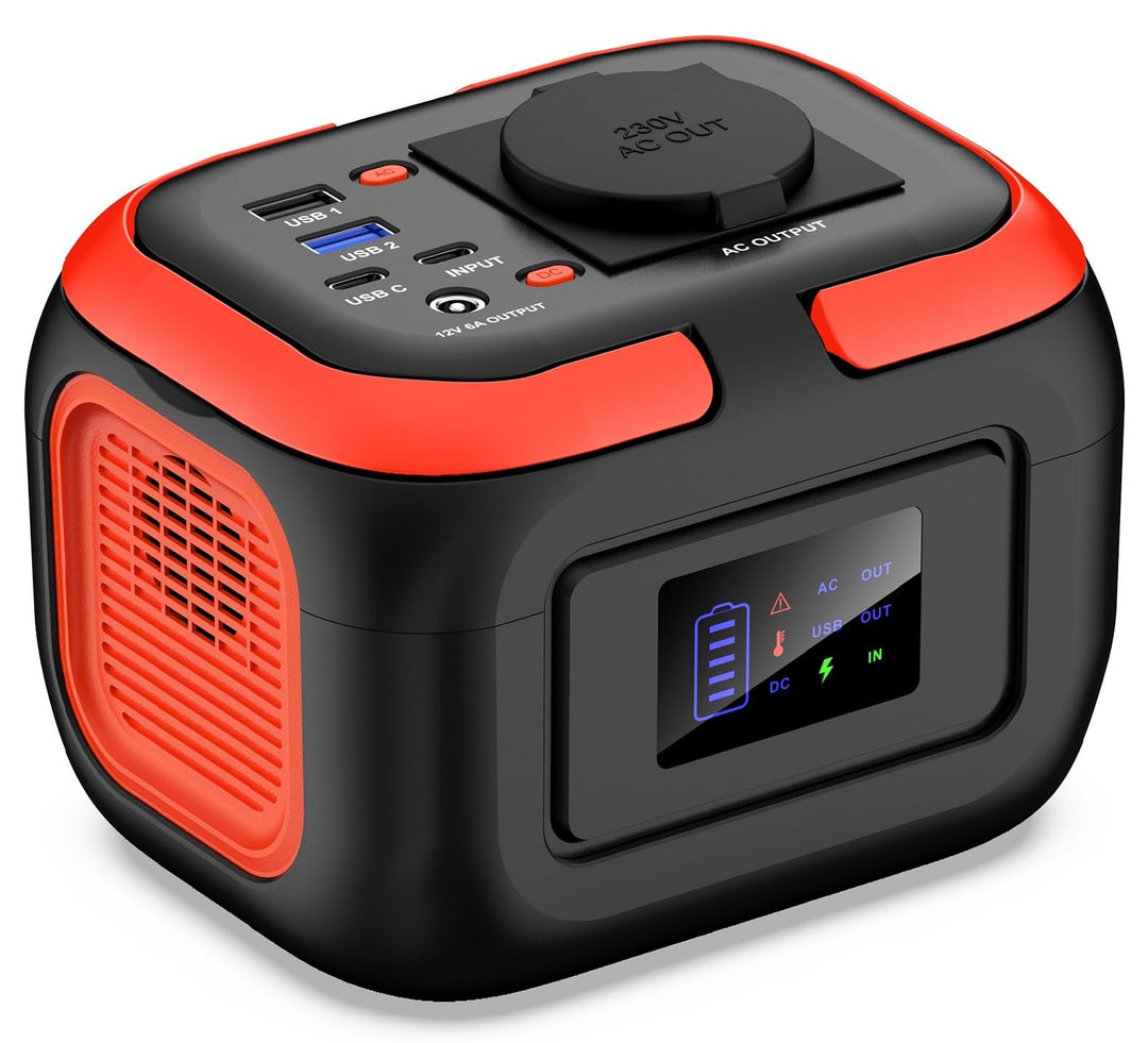 SinKeu Tragbares Powerstation 97Wh, 26400mAh Powerbank mit 120W 230V AC Steckdose, 12V DC, USB Ports
