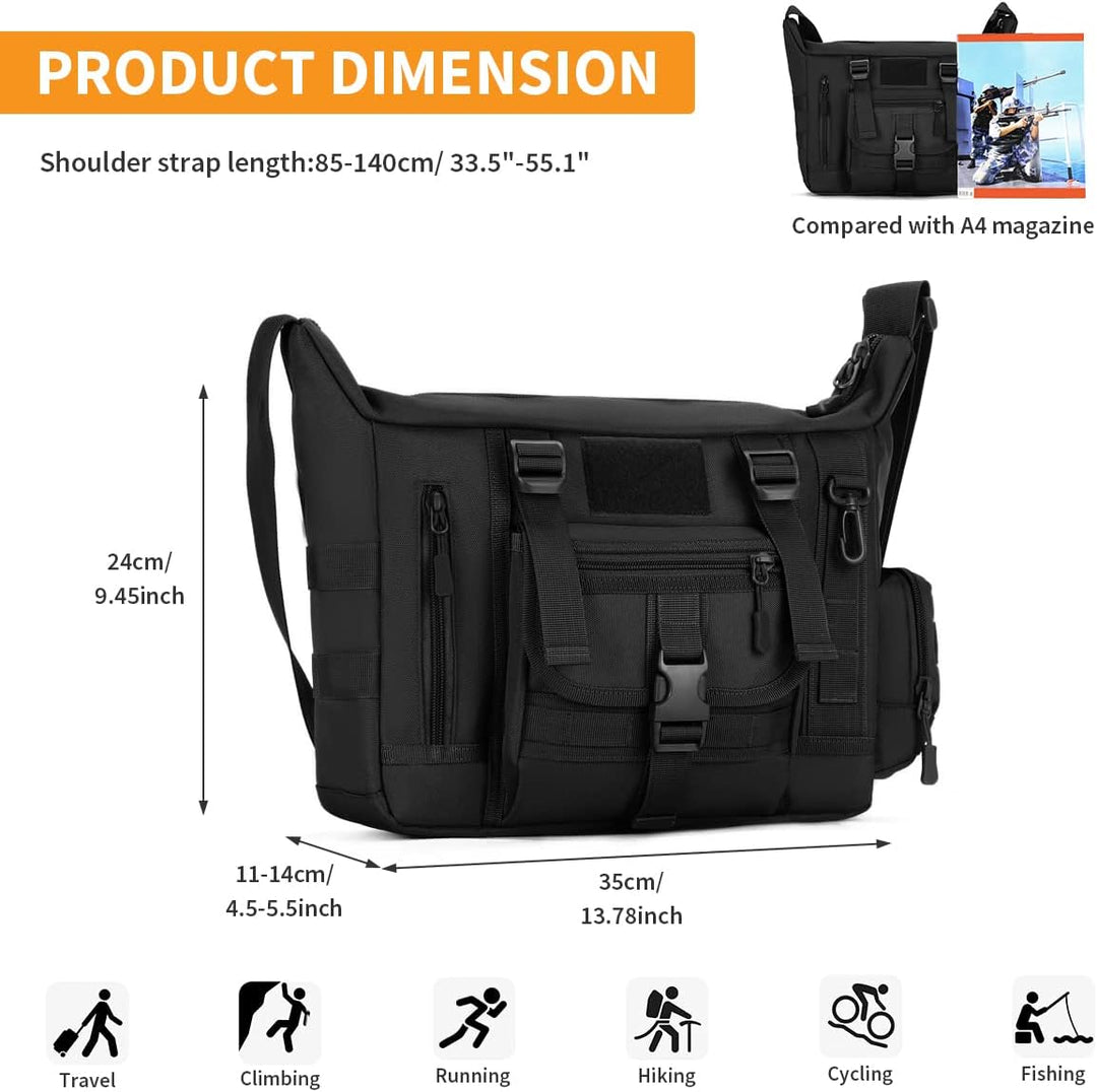 Huntvp Taktisch Schultertasche Militär Crossbody Bag Sling Tasche Wasserabweisend Umhängetasche Mess
