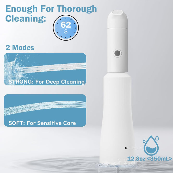 Bigcow Tragbares Bidet, Elektrische Po Dusche, Ein-Tasten-Bedienung, Reise Bidetflasche Mit 350mL Re