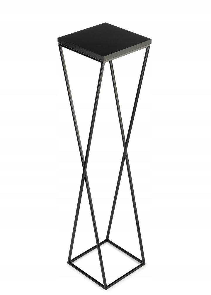 Pflanzenständer Metall 70 cm Hoch - Stabiler und Fester Blumenhocker mit Schwarz MDF-Platte auf Robu