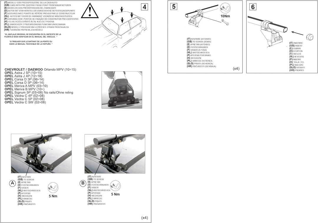 CAM System Dachträger vormontiert Rax – Cod.20001