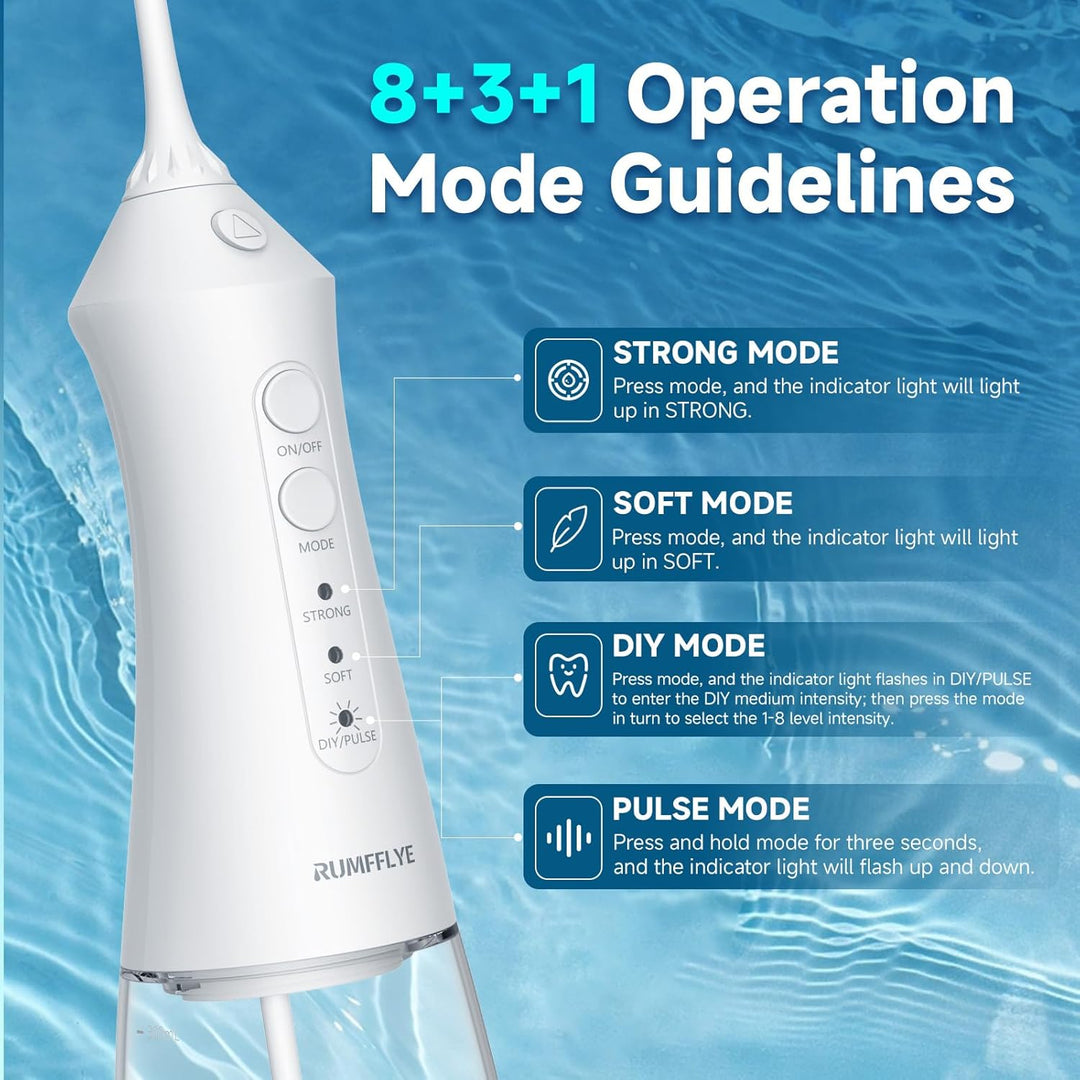 Munddusche Kabellos 4 Modi 12 Stufen Water Flosser 0.6MM Wasserstrahl Oral Elektrische Zahnseide Zah