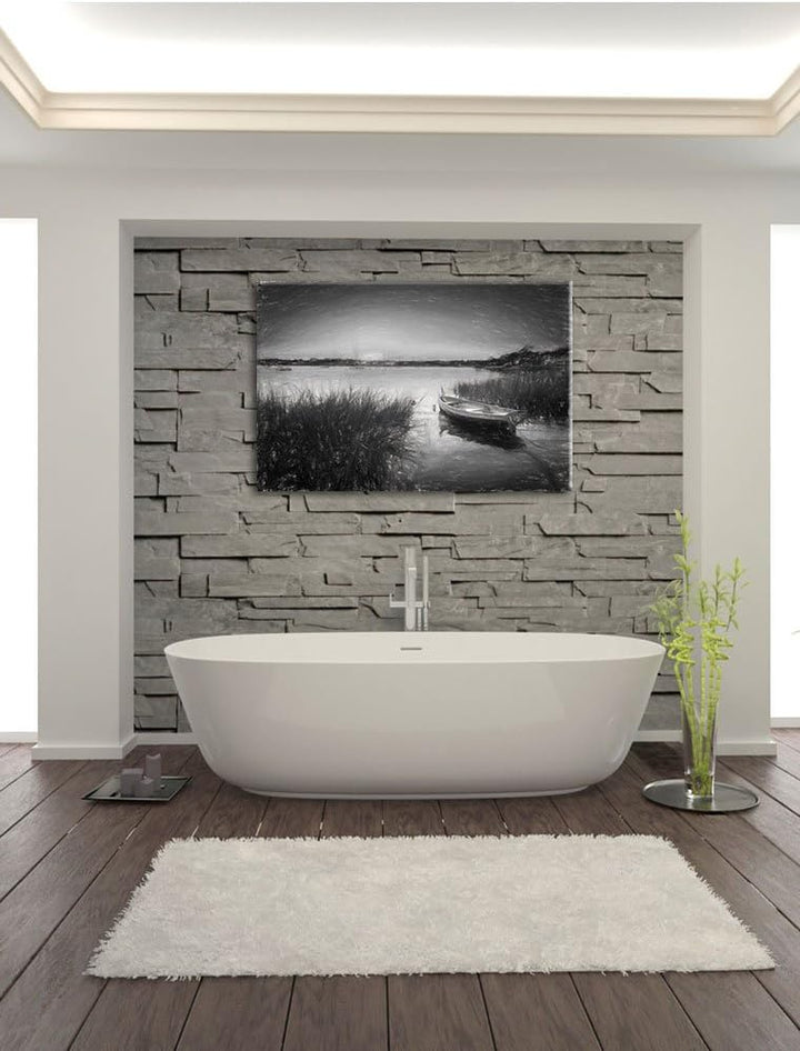 Pixxprint Segelschiffe an der Küste als Leinwandbild/Grösse: 100x70 cm/Wandbild/Kunstdruck/fertig be