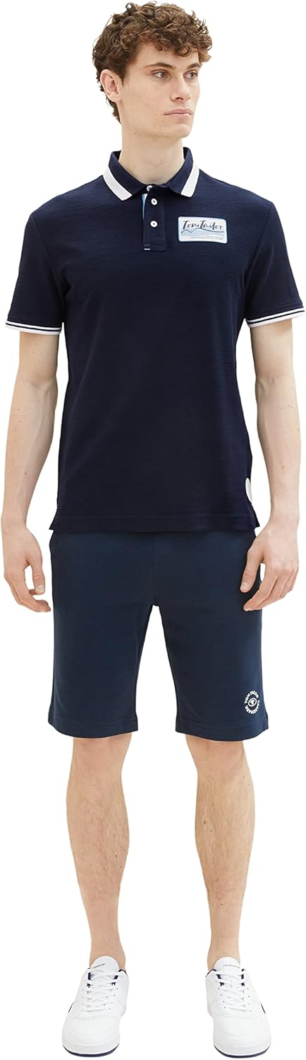 TOM TAILOR Herren Basic Sweat Shorts, 10668 - Sky Captain Blue