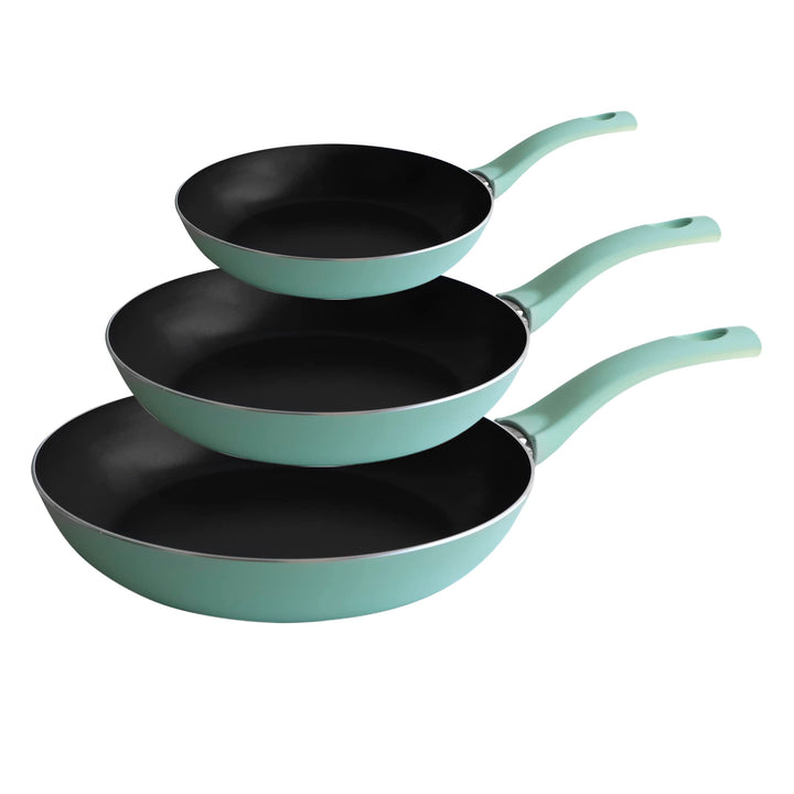 PINTINOX Prima Collection Portofino Aluminium-Pfannen-Set mit Antihaftbeschichtung, 5-lagig, Griff g