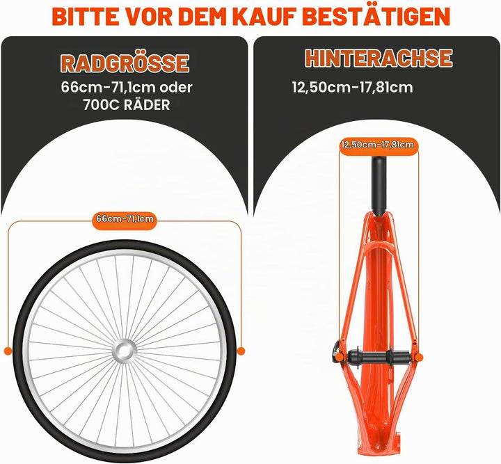 Sportneer Rollentrainer Fahrrad - Magnetischer Rollentrainer für 26-28" &amp; 700C Schnellspanner Vorder