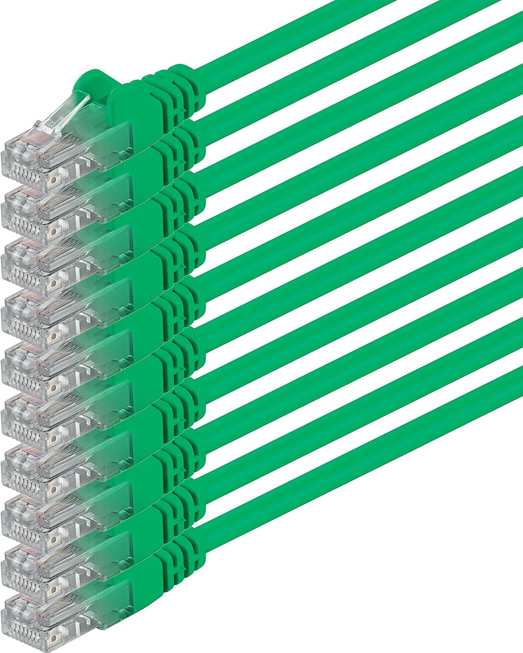 1aTTack.de Cat6 5m grün 10 Stück Netzwerkkabel Patchkabel Cat6 Lan Kabel 1000 Mbits Ethernet Lan grü