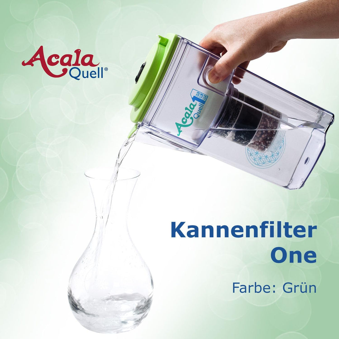 Wasserfilter AcalaQuell® One | Acalagrün | Aktivkohle Wasserfilter | Höchste Filterleistung - mehrsc