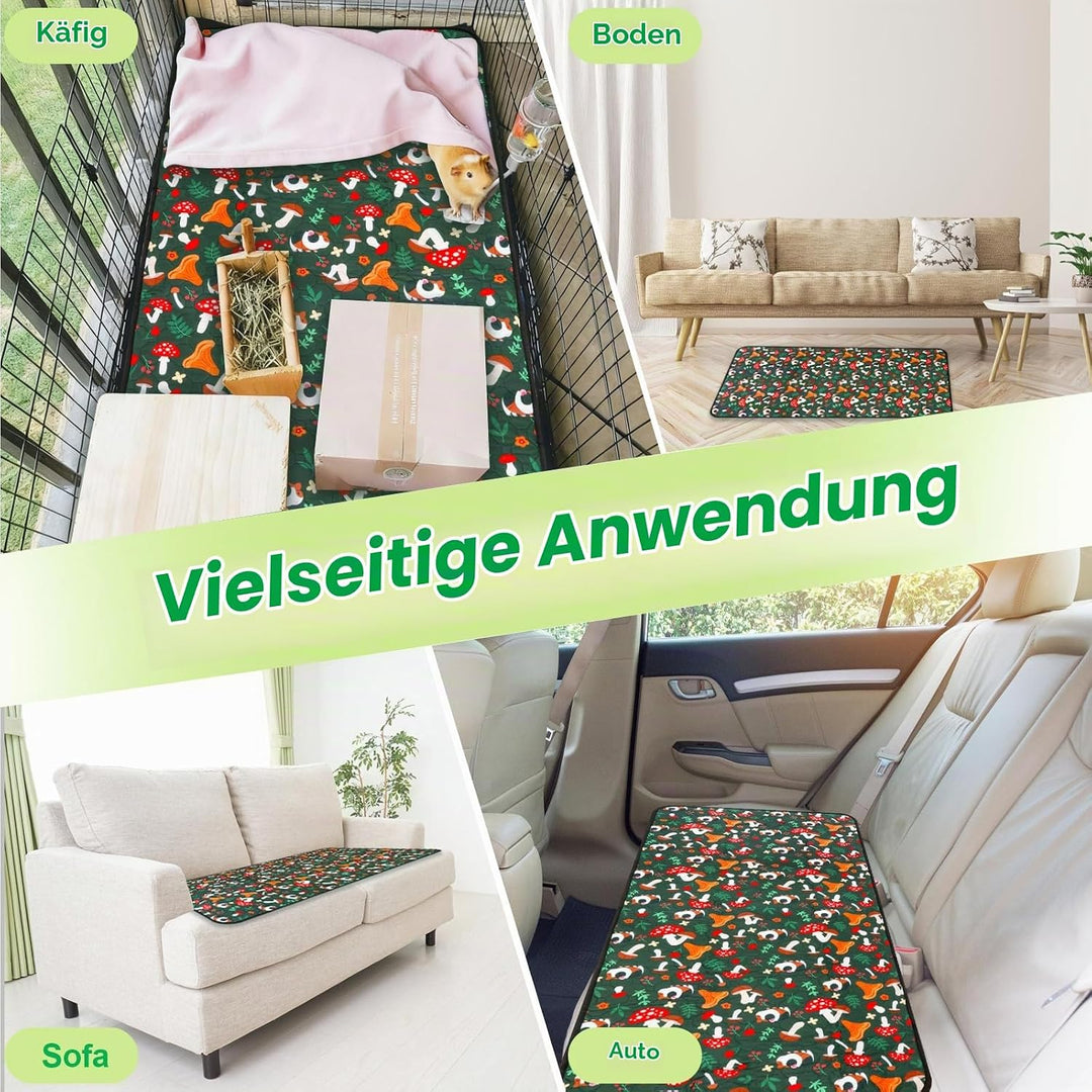 Neerow Wiederverwendbare PIPI Pads, 2 Stück Super Saugfähige Pipipads Meerschweinchen, Waschbar ruts