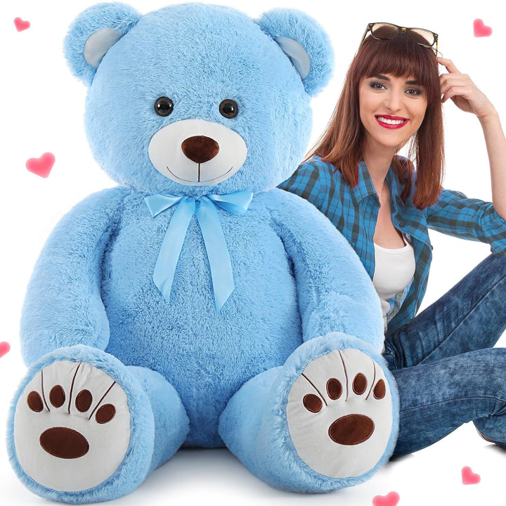 MorisMos 130cm Riesen Teddy Teddybär, 1.3m Teddy bär gross XXL Kuscheltier Stofftier Plüschbär Freun