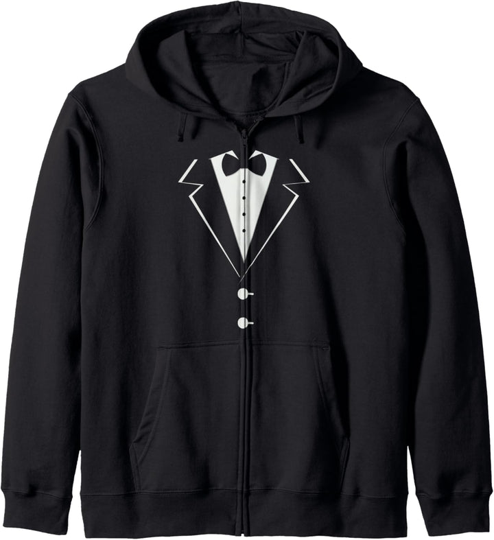 Tuxedo mit Schleife Lustige Anzug Kostüm für Herren Jungen Kapuzenjacke