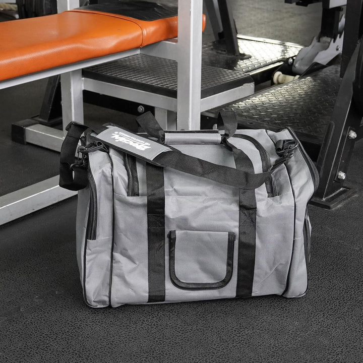 Brachial Premium Herren Sporttasche Heavy Grau Wasserabweisend mit Schuhfach und Trageriemen - Reise