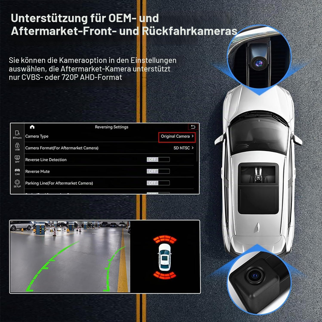 PEMP 10,25" Linux-Bildschirm E70 E71 CIC Wireless CarPlay Nachrüstung Android Auto, 1920 x 720 Displ