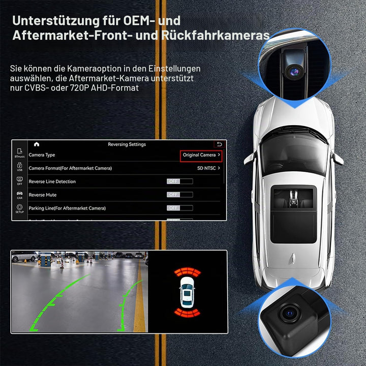 PEMP 10,25" Linux-Bildschirm E70 E71 CIC Wireless CarPlay Nachrüstung Android Auto, 1920 x 720 Displ