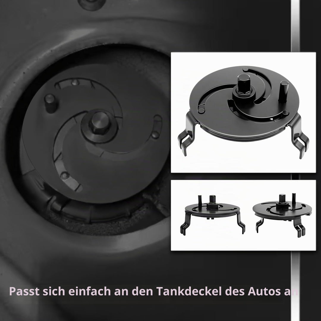ZKTOOL Universeller Tankdeckelschlüssel, 3-Backen, verstellbarer Kraftstofftankdeckelschlüssel, Werk